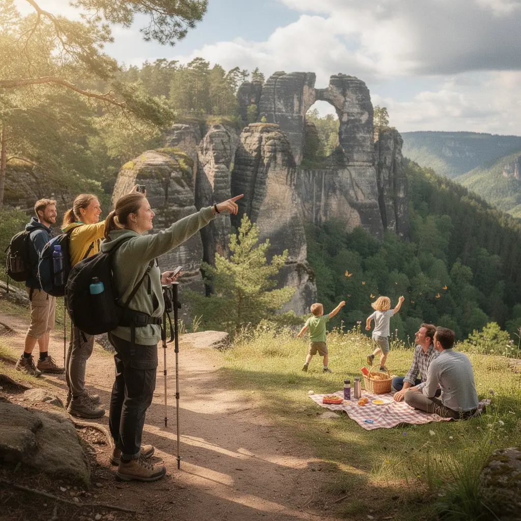 Pohled na Pražský hrad při západu slunce, osvětlený teplým světlem.